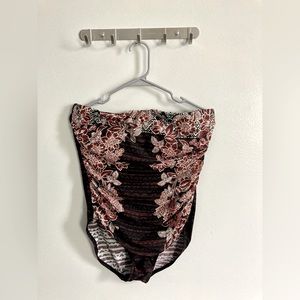 MiracleSuit Bandeau Ruched One Piece Swimsuit (14)